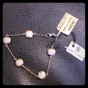 10K 7.5” crystal bracelet